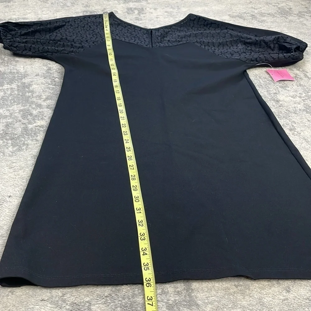 NWT Kate Spade Flora Leopard Lace Ponte Dress Black Office Funeral Sz S